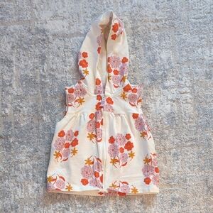 Carter's Floral Cream Hooded Vest Size 24 Months